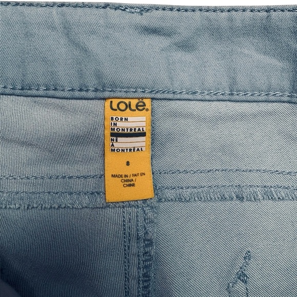NEW, Lolë, Skinny Fit Light Blue Pants with Ankle Zippers, Size 8 - Picture 5 of 9
